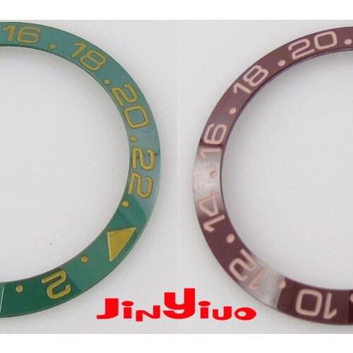New Green/Coffee 38mm*30.6mm Slope Watch Ceramic Bezel Ring Insert fit 40mm Case