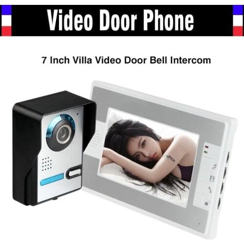 New 7 Inch Video Door Phone Intercom Doorbell Doorphone System IR Night Vision Waterproof Camera LCD Color Monitor