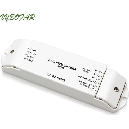 New Dali Power Driver 12V 24V Input 5A*3 Channels 15A Output 5050 3528 RGB Strip Light Dali Dimming Driver Lighting Transformer