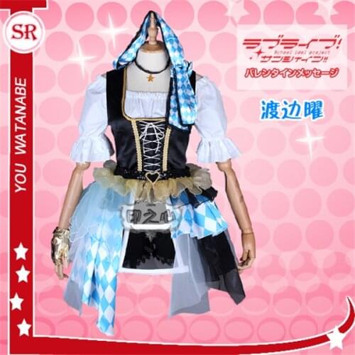Anime Clothes Love Live Sunshine Aqours Cosplay Costumes CYaRon! Happy End Watanabe You Dress O