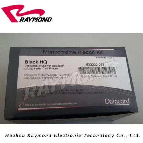 Original Datacard 533000-053 Black HQ Monochrome Ribbon Kit - 1500 Prints,for CP40 CP60 CP80 CD800 Plus Card Printer