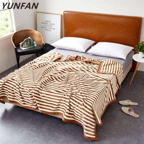 Stripe blankets simple quilts twin full queen king girls blankets Throw Flannel blanket on Bed/car/sofa luxury fashion warm rugs