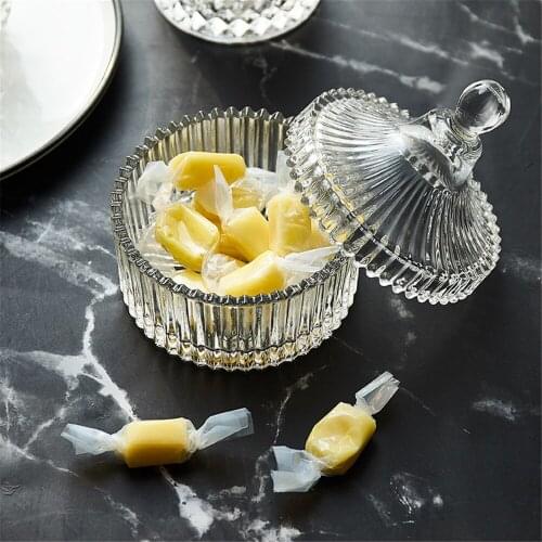 Modern Transparent Glass Candy Jar with Lid Nordic Living Room Coffee Tea Storage Can Kitchen Simple Snacks Seasoning Tank