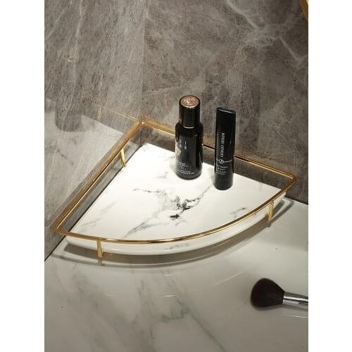 Toilet Bathroom Vanity Triangle Shelf Toilet Bathroom Accessories Vanity Desktop Corner Cosmetic Storage Rack Tray Organizer