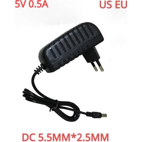 AC 110-240V DC 5V 0.5A Universal Power Adapter Supply Charger Adapter EU US for LED Light Strips
