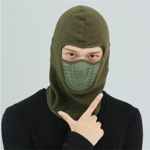 Bike Face Mask Outdoor Winter Warm Bicycle Bike Climbing Skiing Windproof Carbon Filter Thermal Fleece Balaclava Head Protector