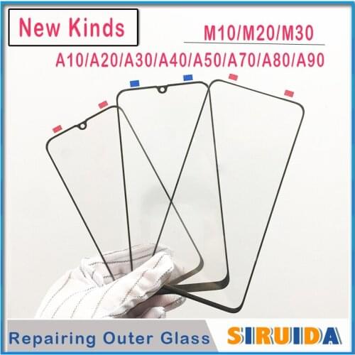 10Pcs Replacement For Samsung Galaxy M10 M20 M30 A10 A20 A30 A40 A50 A70 A90 M105 A305 LCD Touch Screen Front Glass Panel Lens
