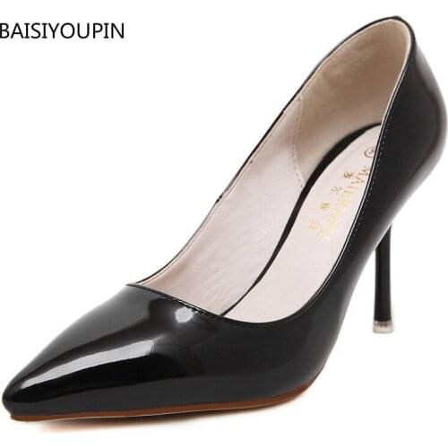 New Large Size 34-43 Women Shoes Four Seasons High-quality Female Pumps Sexy Pointed Toe Solid Office Party 6cm/8cm High Heels