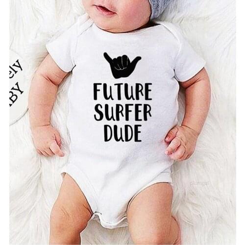 Baby Boy Winter Clothes Print Future Surfer Dude Onesie Newborn Baby Girl Clothes Clothing for Babies Girls Jumpsuits Rompers