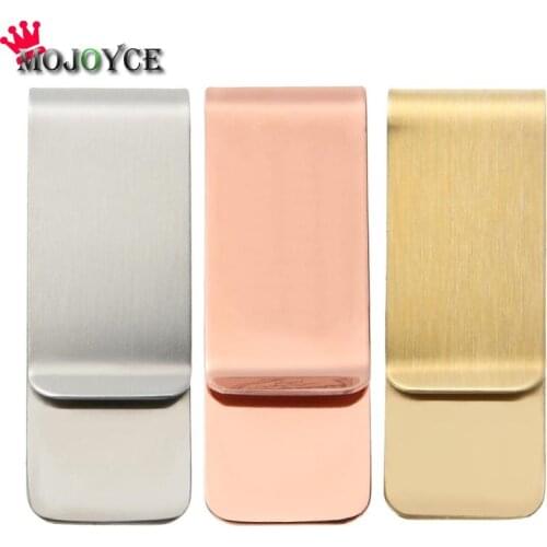 1PC High Quality Metal Stainless Steel Money Clip Fashion Simple Folder Collar Clip Holder for Pocket Purse
