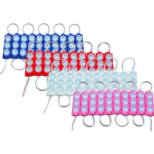 100pcs 3W LED Double Side Module 45 Degree Letter Lightbox Charcater Sign LED Module Injection Len High Power Outside Backlight