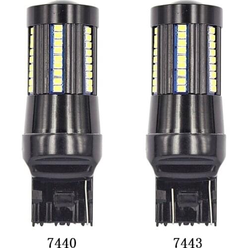 2pcs Strobe Flash T20 LED P21/5W BAY15D 1157 1156 ba15s 7443 5630 33SMD Car brake Bulb red blink led Tail Stop Light 12v