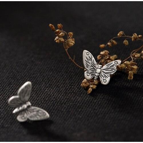 2018 Time-limited Brinco One New S925 Pure Silver, Dumb Light, National Butterfly, Old Ladys Earrings, Earrings And Wholesale