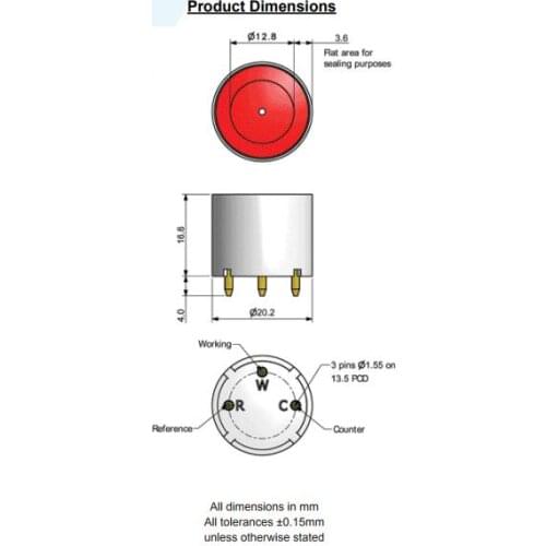 2112B2006 CO GAS SENSORS Carbon Monoxide (CO) Gas Sensor