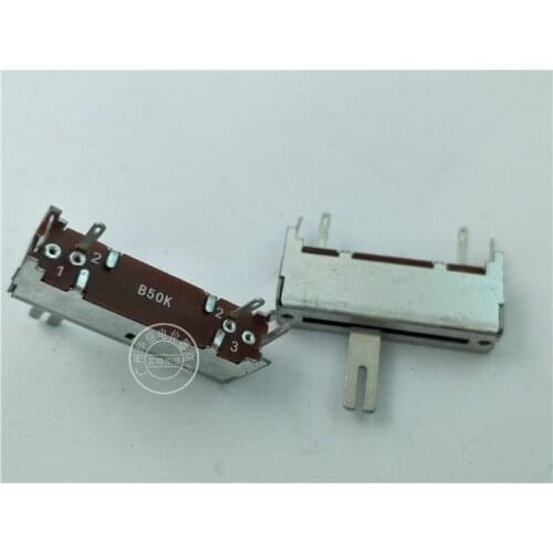 3pcs SC-2006N 35MM Straight Slider Single Potentiometer B50K / Handle 13MMA / Mono Fader