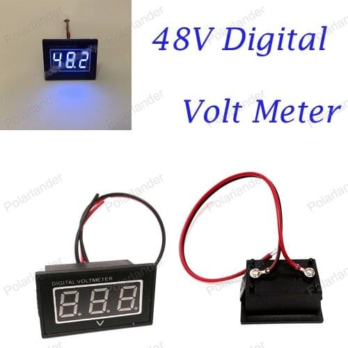 48V Cart Blue Digital Volt Meter Battery Gauge Club Car 48 Volt ,E/ZGO Indicator free shipping