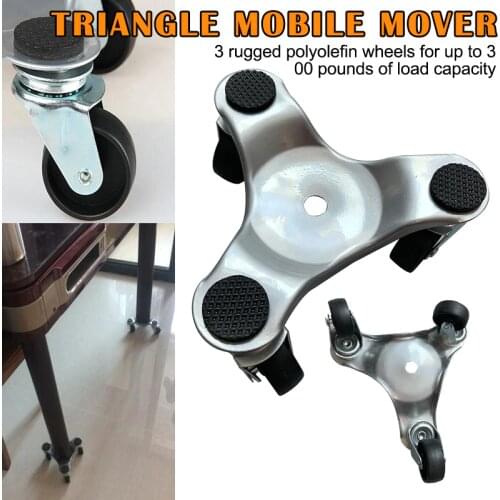 6 Inch Steel Tri-Dolly 300 lb Load Capacity Sturdy Swivel for Home Shop Garage PUO88