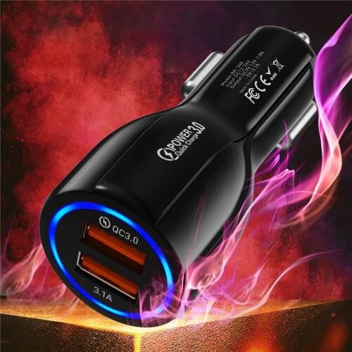 Lovebay 30W 3.1A Car Charger Quick Charge 3.0 Universal Dual USB Fast Charging For iPhone Xiaomi Samsung Phone Charger In Car
