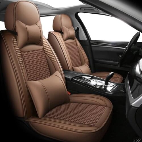 ZHOUSHENGLEE Ice Silk car seat covers for Fiat all models 500L 500 2007-2014 punto Bravo Viaggio Freemoauto car styling