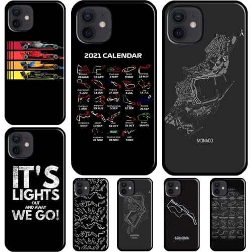 Formula 1 F1 Racing Circuit Case For iPhone 11 Pro Max 12 mini X XS XR 7 8 Plus SE 2020 Coque For iPhone 12 Pro