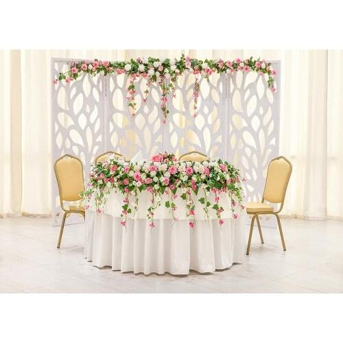 Photo Background White Room Screen Flowers Vinyl Cloth Backdrops for Baby Children Birthday Party Photophone Photography Props