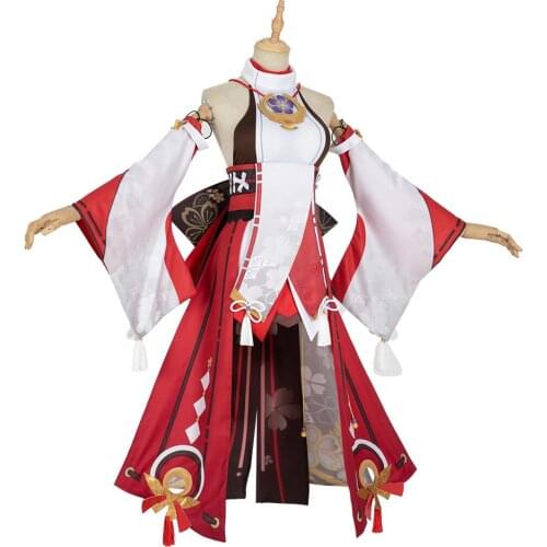 Genshin Impact Yae Miko Cosplay Costume Outfits Halloween Carnival Suit