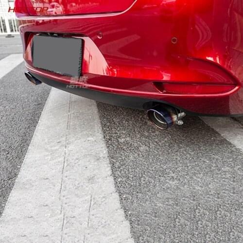 Stainless Steel Rear Exhaust Muffler Tail pipe Tip Trim for Mazda 3 axela 2020 scorpius style