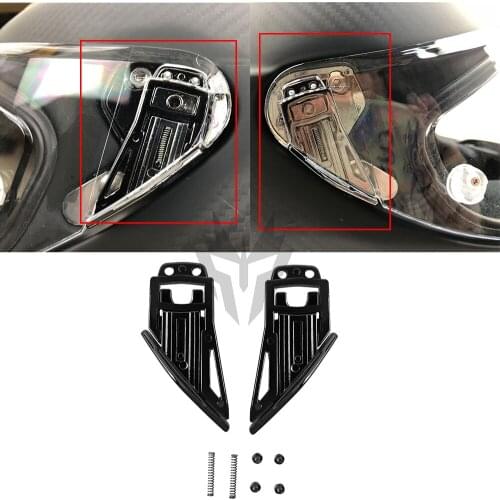 Motorcycle Helmet Visor A Pair of Pivot Kit Base Plate with Four Screws and Two Springs Visor case for AGV Pista GPR GPRR