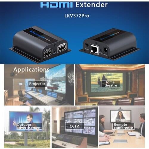 LKV372Pro HDMI network extender HDMI to RJ45 single network cable 60 meters infrared IR