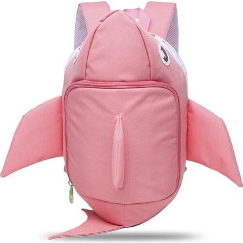 Cute 3D Anti Lost Shark School Bags Shoulder Boys Girls Backpack Kids Children Cartoon Waterproof Backpacks Baby Child 2-7 Years
