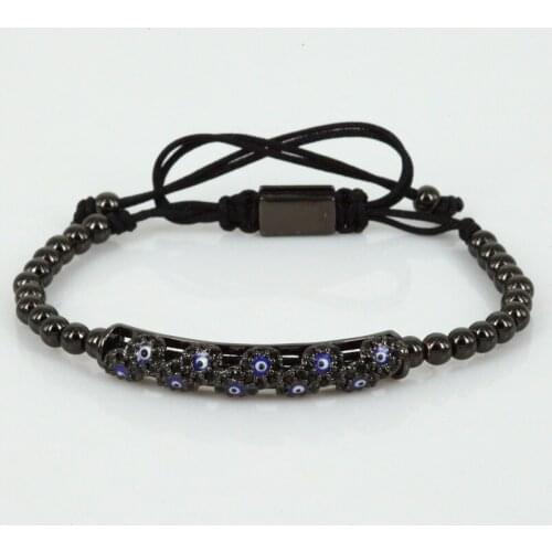 Charm men anil arjandas bracelet pulseira evil eye statement macrame bracelet with 4 colors for jewelry gift ZSB-198