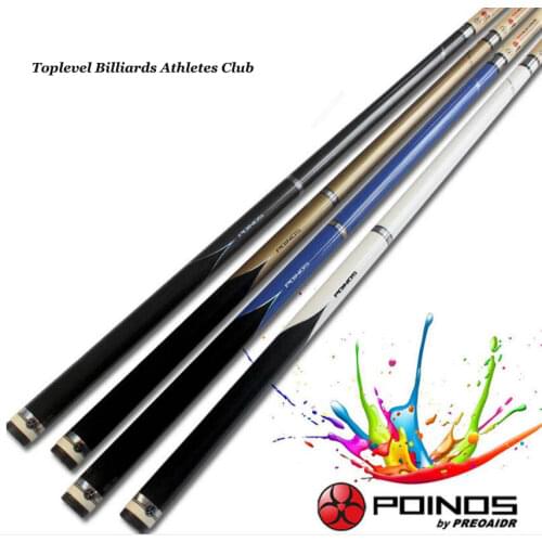 New Arrival POINOS Brand CY Billiard Pool Stick Cue Kit Tips 13mm 11.5mm 10mm Gold Blue White Black Colors Duarble China
