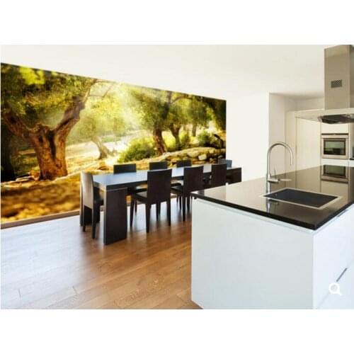 Custom Nature wallpaper. Olive Trees,3D photo mural for living room bedroom dining backdrop waterproof papel de parede