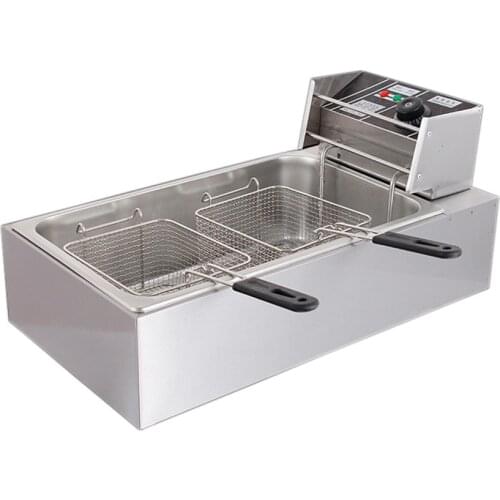 Commercial Deep Fryer Machine Single Cylinder Electric FryerLarge Capacity Electric Fryer Fried Skewers Snack Equipment