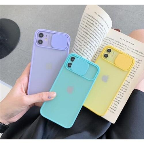 Slide Lens Camera Protection Shockproof Phone Case for IPhone 11 Pro 8 7 Plus XR XS Max SE Clear Soft Silicon Bumper Back Cover