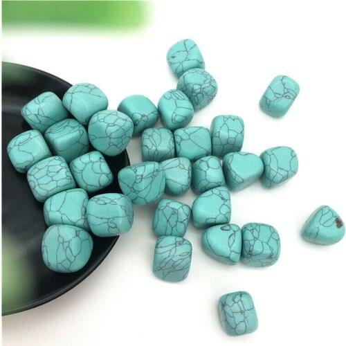 Drop Shipping 100g Natural Blue Turquoise Quartz Crystal Polished Cube Stones Healing Decor Stones and Crystals