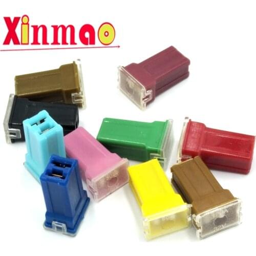 2pcs 20A 25A 30A 40A 50A 60A Insurance Auto Square Fuse Tube for Car Air Conditioning Insurance Fan
