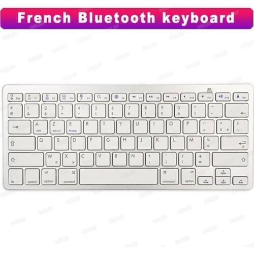 French 78 Keys Wireless Keyboard Ultra Slim For iPad/Windows OS/Mac/Android