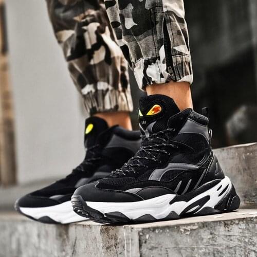 High Top Platform Chunky Sneakers Men Sport Shoes Running Shoes Male Sports Shoes for Men Black Runners Training Basket GMB-0410