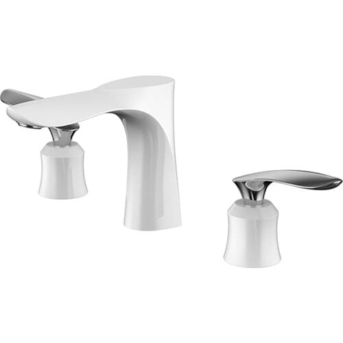 Gold Deck Mounted Bathtub Faucet Set 3 Holes Widespread Tub Mixer Bathroom Goose Neck Bath Shower Set with Hand shower 0152