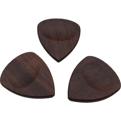 3 Pcs Guitar Picks Premium Wood Picks for Acoustic Electric Guitars Bass or Ukulele