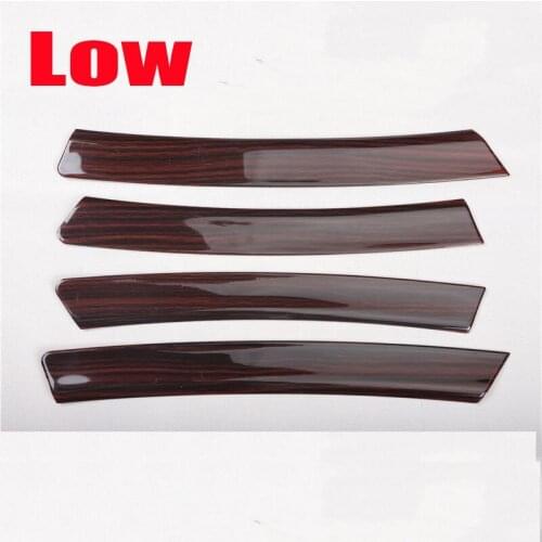 For Honda Civic 9th 2012 2013 2014 2015 Peach Wood Grain Inner Door Panel Strip Trim 4PCS