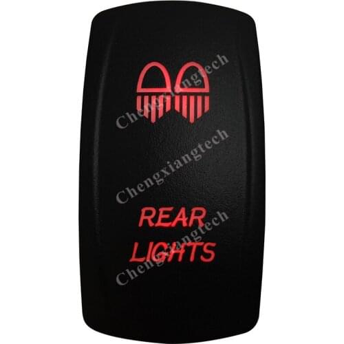 Red Led Car Boat Dashboard Light Rocker Toggle Switch Rear Lights 5P ON OFF SPST for Carling ARB Narva 4x4 Style