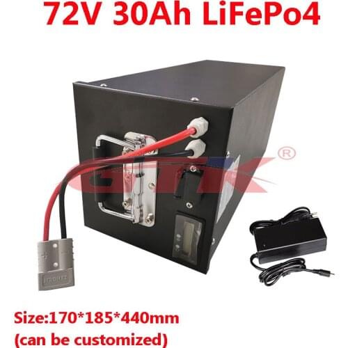 Electrical Motorcycle Battery 72V LiFePO4 30Ah With Built-in BMS apply to 3000W 4000W motor scooter +5A charger