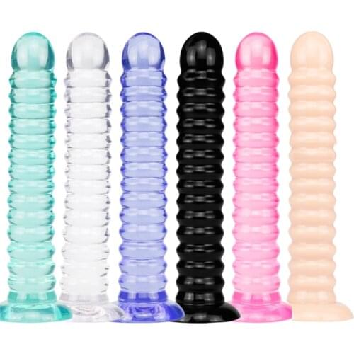 Anal Sex Toys Long Anal Plug Thread Butt Plug Huge Anal Plug Adult Sex Toys for Women Men Prostate Massage Suction Cup Buttplug