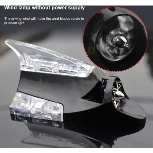 Car Shark Fin Roof Light Built-in ultra-high glow bead 7 Color Antenna Light Warning Flash Tail Light Roof Decor Car Roof Light