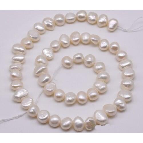 Natural Pearl Loose Beads Jewellery,7-8mm White Color Genuine Freshwater Pearl Jewellery,Irregular Pearls