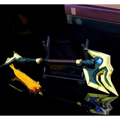 Hero Surroundings Nasus Desert Grim Reaper Alloy Weapon Model Galen Great Sword Keychain Decoration Toy