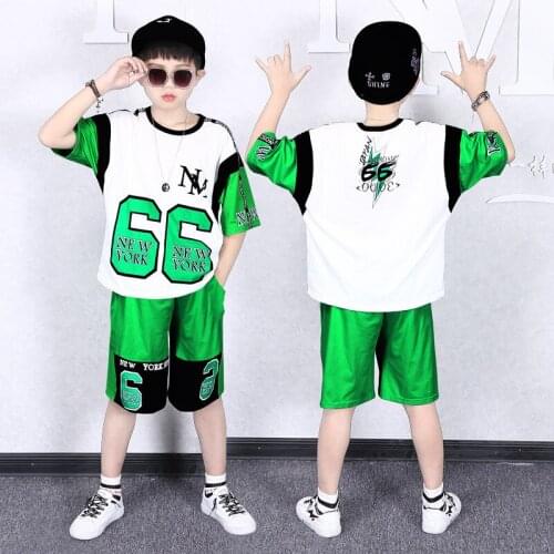 Childrens Clothing Set Summer Teen Boys Fashion Sport Suits Letter Print Fake Two T Shirt Shorts 2pcs Set For Boys Kids Clothes