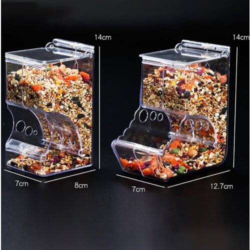 Transparent Hamster Food Feeder Clear Refillable Hamster Food Dispenser Hamster Water Feeder Food Bowl Container